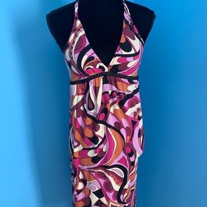 Hart halter dress purple mod